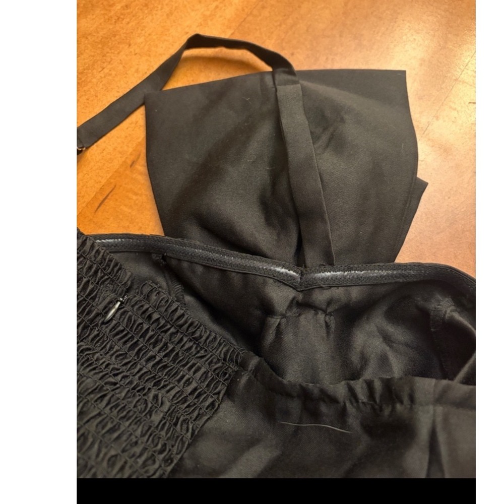 Petal & Pup Bettina Black One Shoulder Bow Maxi Dress Size M Bump Friendly - Picture 9 of 11